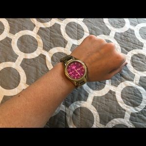 Women’s rose gold Fossil watch